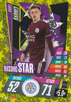 Harvey Barnes Leicester City 2020/21 Topps Match Attax CL Rising Stars #RS07